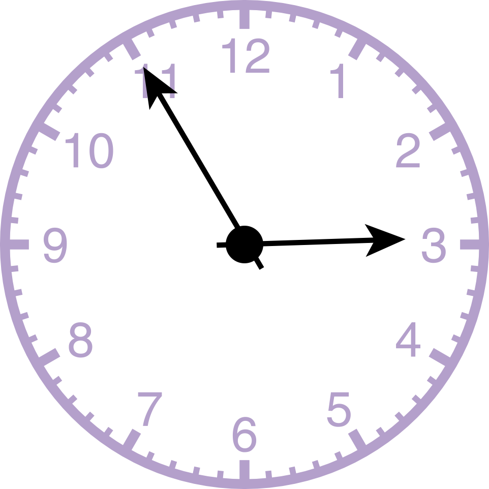 analog clock displaying 2:55