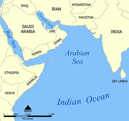 Arabian Sea Map