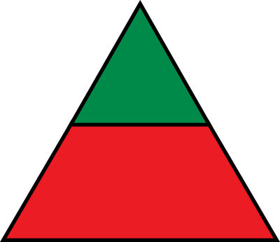 trapezoid and triangle to create a big triangle