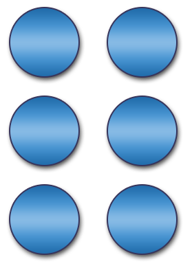 an array of dots