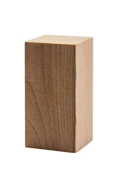 the wooden figure geometric shape, isolated on white