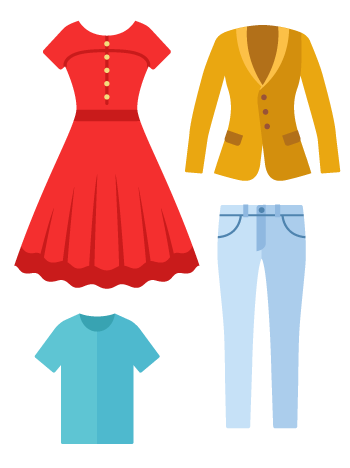 A vector illustration of clothing