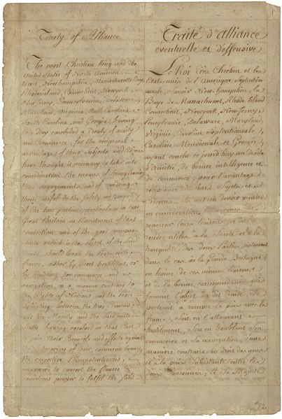 Treaty of Alliance with France, Page 1