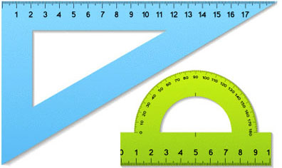 Ruler and protractor