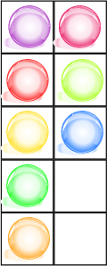 ten mat with 8 counters