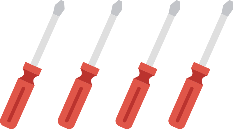 four screwdrivers