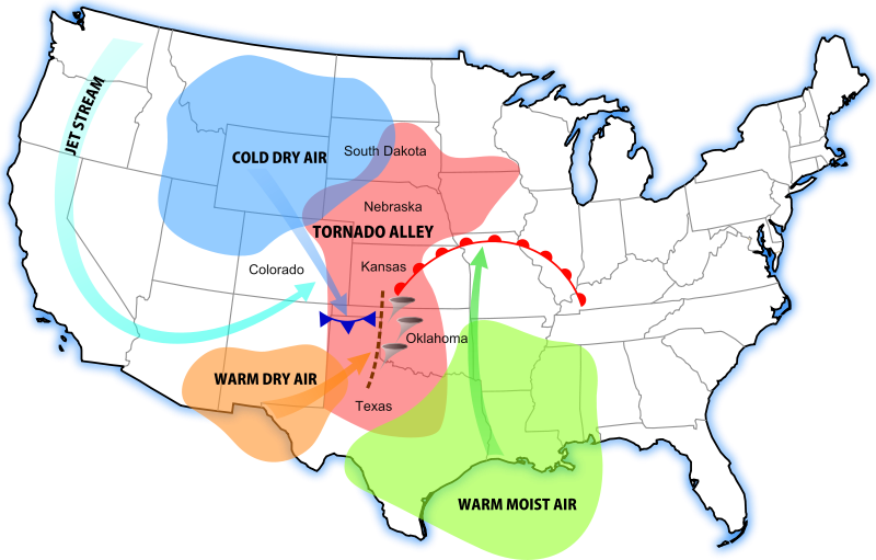 Tornado Alley map
