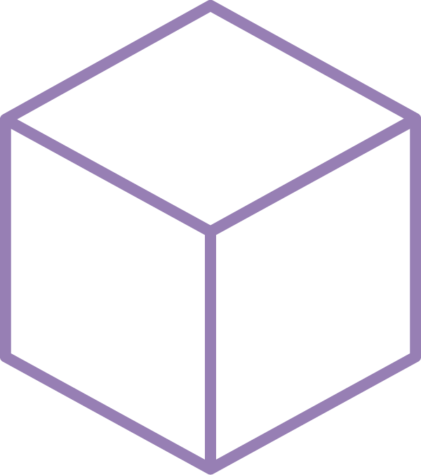 A 3-dimensional cube.