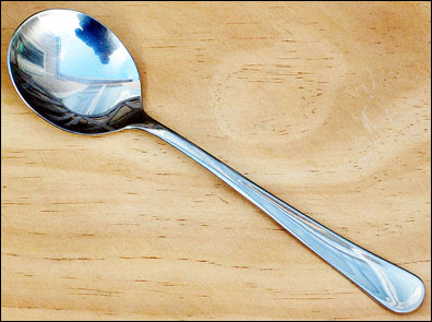 A soup spoon