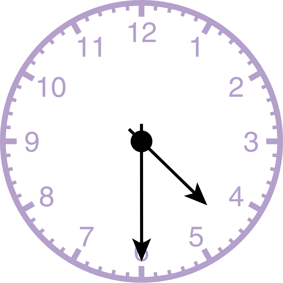 analog clock displaying 4:30