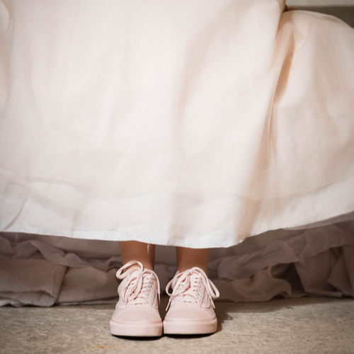 Quinceanera Feet and Pink Shoes