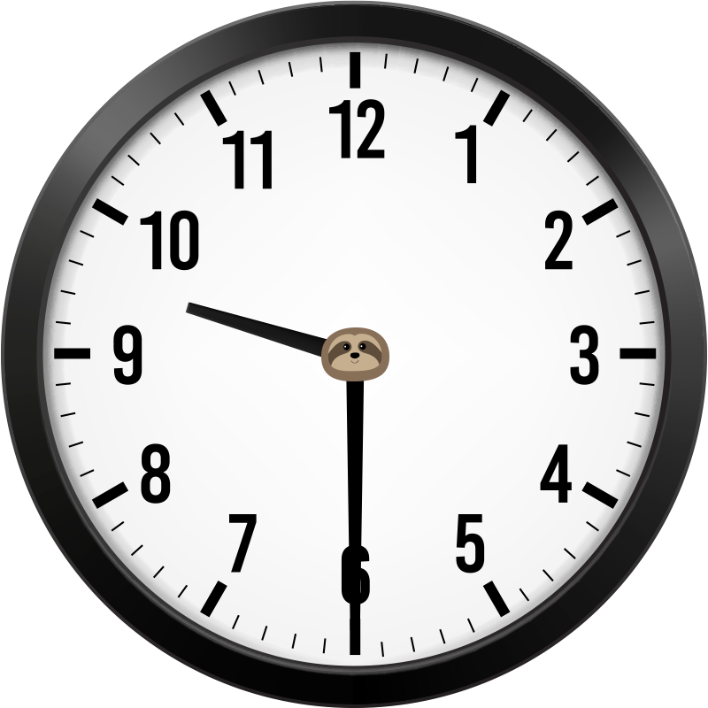 analog clock showing 9:30