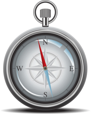photo of a compass