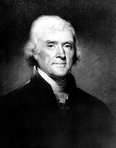 Portrait of Thomas Jefferson, by Rembrandt Peale, ca. 1810s.