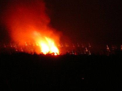 Beltane bonfire on Calton Hill