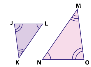 congruent angles in two similar triangles