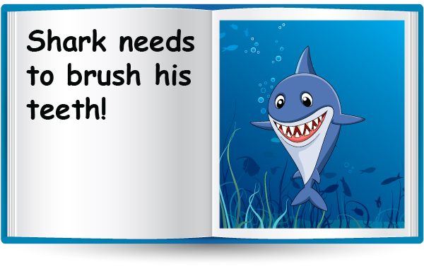 Shark needs to brush his teeth!
