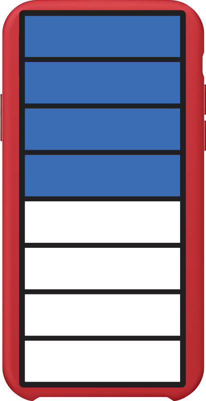 phone case with 8 parts and 3 are filled in