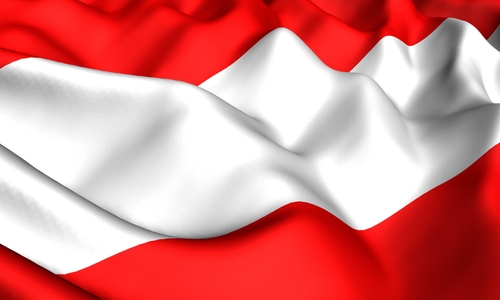 Flag of Austria. Close up.