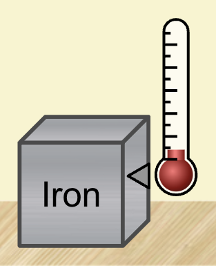 screenshot of thermometer next to iron