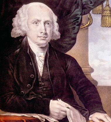 James Madison (1751-1836), U.S. President (1809-1817), lithograph by Nathaniel Currierafter painting by Gilbert Stuart