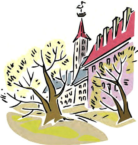 Colonial town center