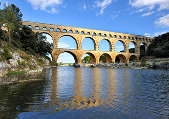 Roman aquaduct Pont du Gard, France
