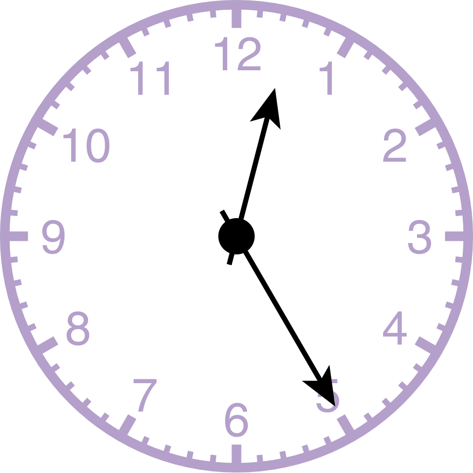 analog clock displaying 12:25
