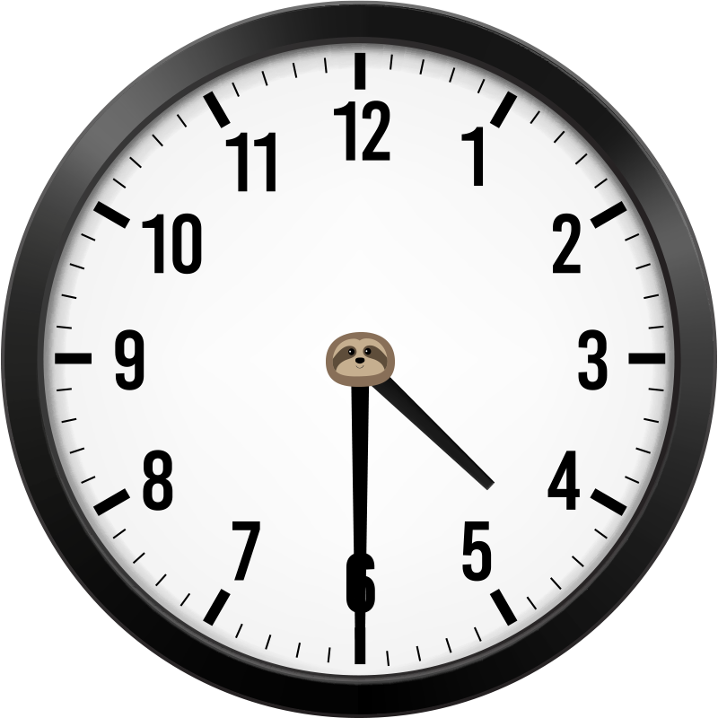 analog clock set to 4:30