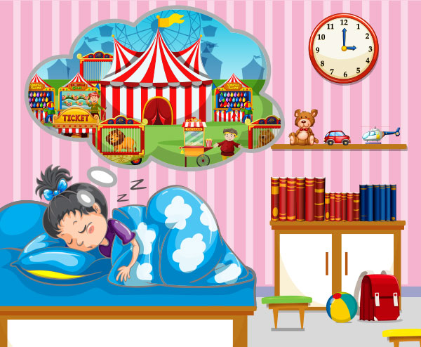 girl dreaming of the circus