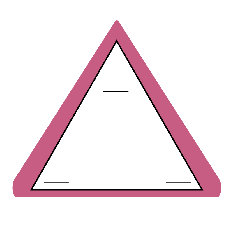 fact family triangle - top: blank, bottom left: blank, bottom right: blank.
