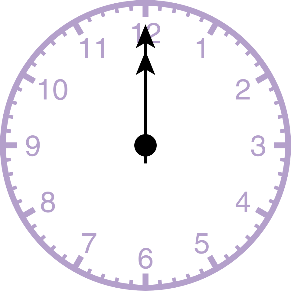analog clock displaying 12:00