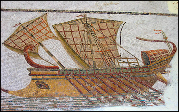 Ancient sailing ship