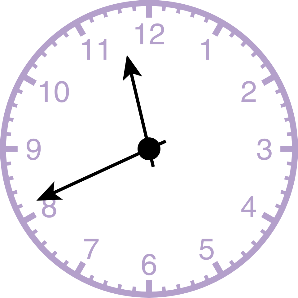 analog clock displaying NUM:NUM