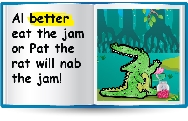 Al better eat the jam or Pat the rat will nab the jam!