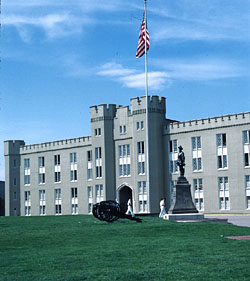 This image shows the main building of the Virginia Military Institute.