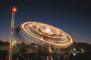 carnival ride at night
