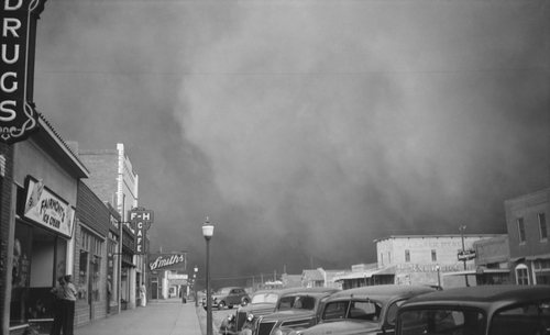 Dust storm, Elkhart, Kansas, May 1937. 