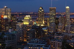 montreal skyline at night