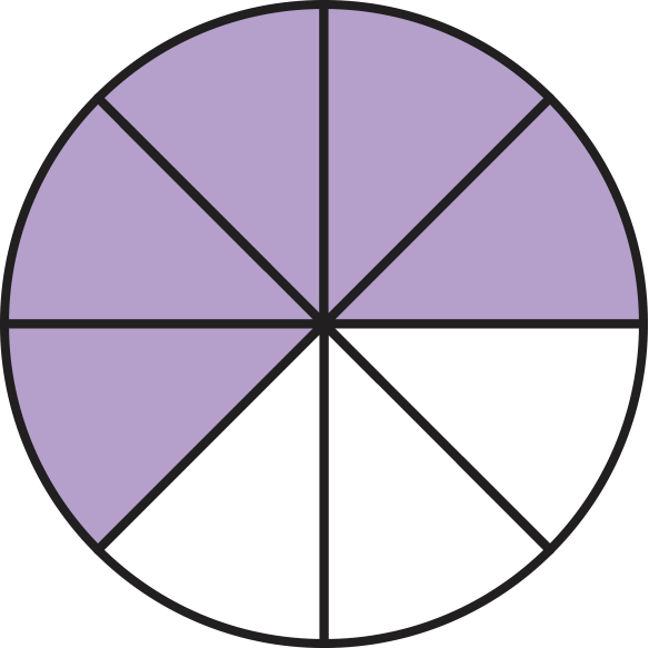 Circle with 5/8 filled in.