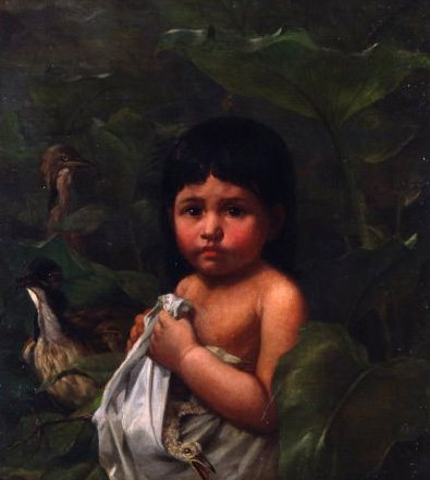 Seminole Child with Bittern