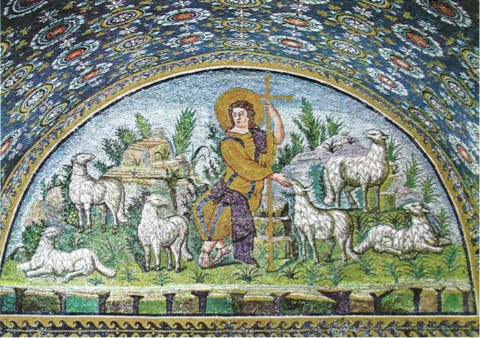 Fig 4.2. The Good Shepherd, Mausoleum of Galla Placidia, Ravenna.