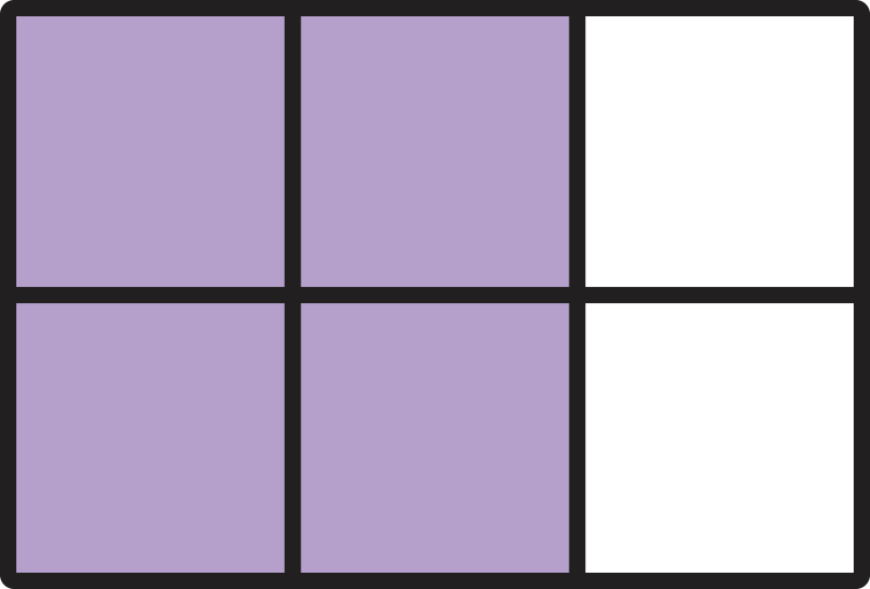 Rectangle with 4/6 filled in