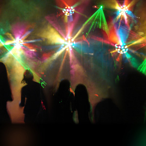 Teenagers dancing at a party