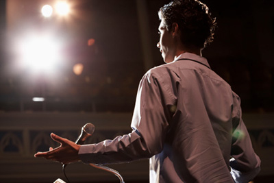 Man giving speech