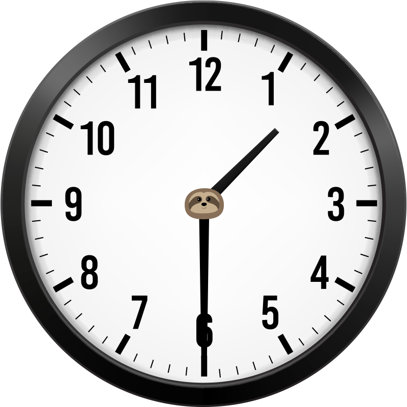 analog clock set to 1:30
