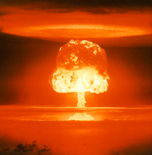 Atomic bomb going off.