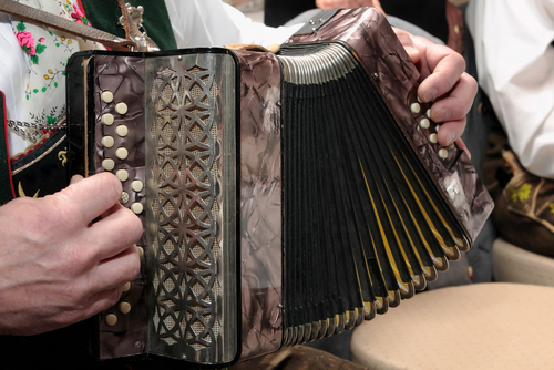 A traditional German accordion