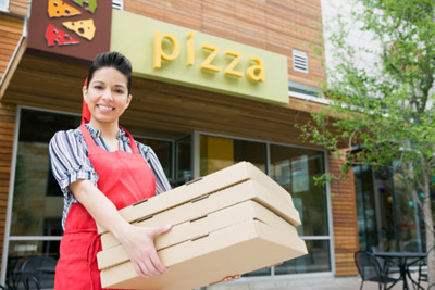 pizzas are round and the sizes represent diameters