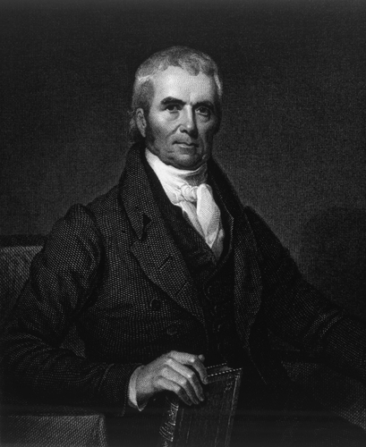 John Marshall (1755-1835), Supreme Court Chief Justice (1800-1835), engraving published 1859.